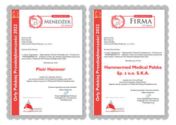 Kolejne wyróżnienie dla firmy HAMMERmed